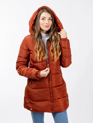 Women's quilted jacket GLANO - orange