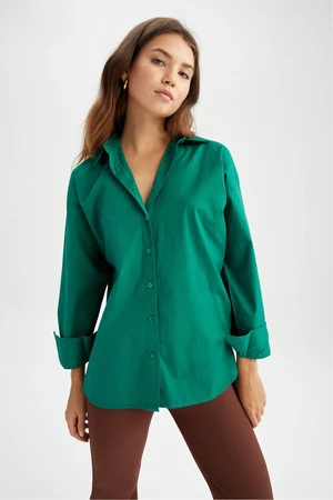 DEFACTO Oversize Fit Poplin Long Sleeve Shirt