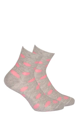 Gatta G44.01N Cottoline girls' socks patterned 33-38 aluminium 227