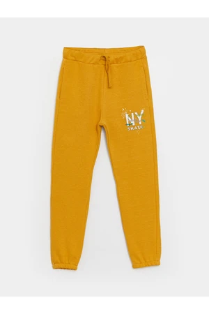 LC Waikiki Boy's Jogger Sweatpants with Printed Elastic Waist