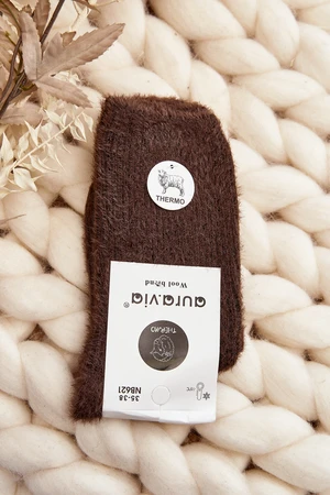 Warm Smooth Women's Alpaca Socks Brown