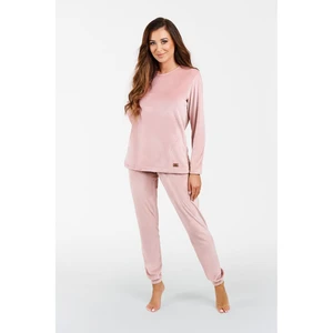 Women's Akara set, long sleeves, long trousers - powder pink