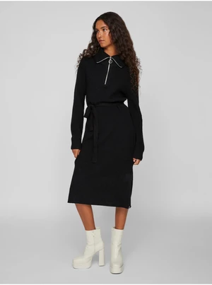 Black women's sweater dress VILA Viril - Women