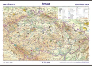 Česko – vlastivědná mapa – školní nástěnná mapa