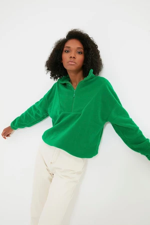 Trendyol Sweatshirt - Green - Regular fit