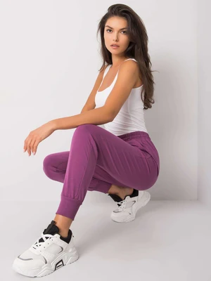 Dark purple women's cotton pants