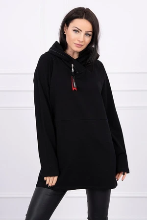 Oversize Zippered Tunic Black