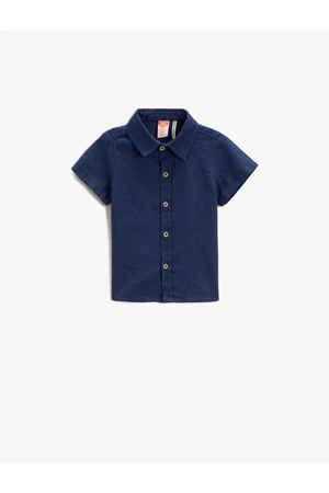 Koton Linen Blend Short Sleeve Shirt