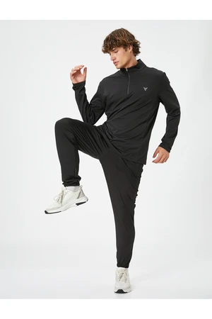 Koton Jogger Sweatpants. Zipper Pocket, Tie Waist.