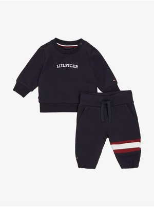 Tmavě modrá dětská tepláková souprava Tommy Hilfiger