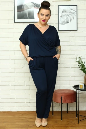 Tuta da donna Karko Karko_Jumpsuit_Q095_Navy_Blue