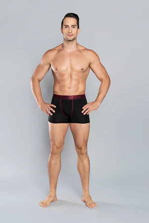 Boxer shorts Umberto - black/burgundy