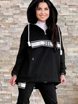 Black hoodie oversize print By o la la la