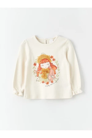 LC Waikiki Crew Neck Long Sleeved Baby Girl T-Shirt