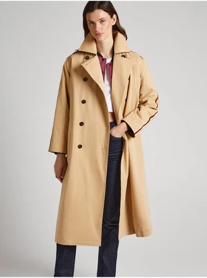 Beige Ladies Trench Coat Pepe Jeans Marla - Women