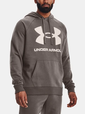 Under Armour Sweatshirt UA Rival Fleece Big Logo HD-BRN - Mens