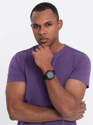 Ombre Men's classic cotton BASIC T-shirt - purple