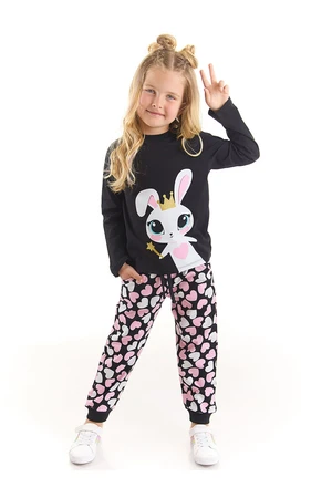 Denokids Sweet Rabbit Girls Kids T-shirt Pants Suit