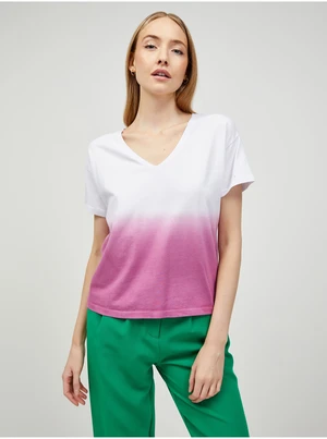 White-pink T-shirt Pieces Abba - Women