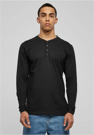 Henley L/S Basic T-Shirt Black