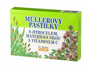 DR.MULLER Müllerovy pastilky s jitrocelem+mateřídouškou 24 pastilek