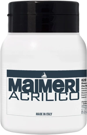 Maimeri Acrilico Vopsea acrilică Zinc White 020 500 ml 1 buc