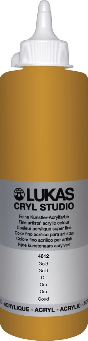 Lukas Cryl Studio Plastic Bottle Akril festék Gold 500 ml 1 db