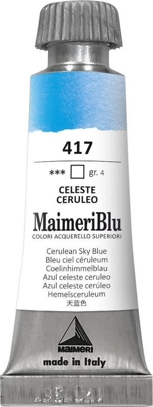 Maimeri Blu Akvarelová barva Cerulean Sky Blue 417 12 ml 1 ks