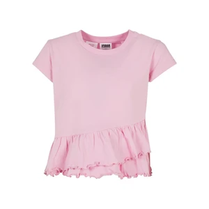 Girls' Organic T-Shirt Volant Girls Pink