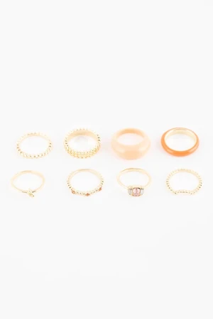 DEFACTO Women's 8 Colorful Rings