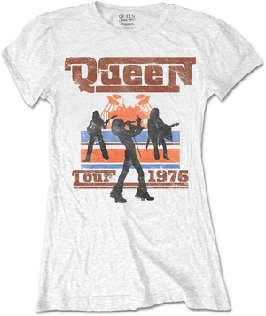 Queen Maglietta 1976 Tour Silhouettes Womens White L