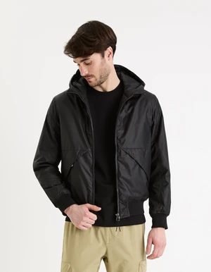 Black men's jacket Celio Guhoodie