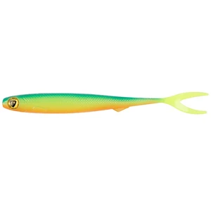 Fox rage gumová nástraha slick finesse super soft uv blue back chartreuse - 13 cm