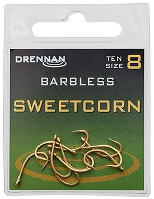 Drennan háčiky bez protihrotu sweetcorn barbless - veľkosť 14