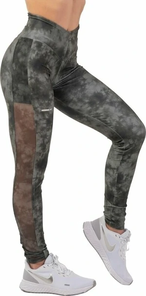 Nebbia ECO Camo Green Mesh Leggings "Breathe" Como Green L Fitness kalhoty