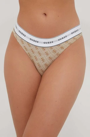 Tanga Guess CARRIE béžová barva, O97E04 KBOE1