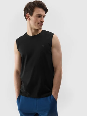 Pánský hladký tank top regular - černý