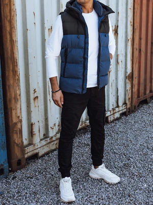 Men's quilted vest blue Dstreet