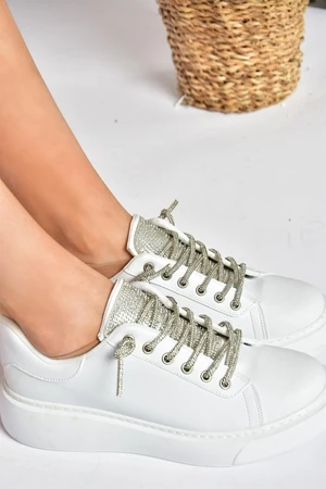 Fox Shoes White Stone Lace-Up Dámské sportovní boty Tenisky