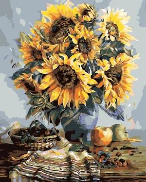 Zuty Peinture par numéros Bouquet de tournesols d'automne