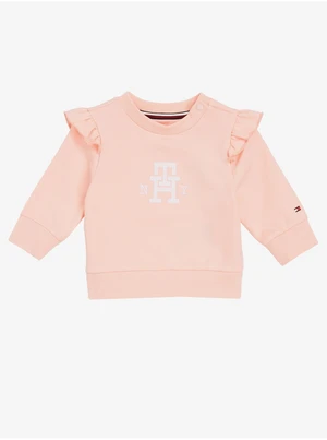 Pink Girly Sweatshirt with Ruffles Tommy Hilfiger - Girls