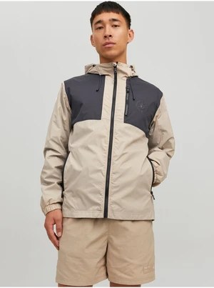 Cream Men's Lightweight Hooded Jack & Jones Filo - Men