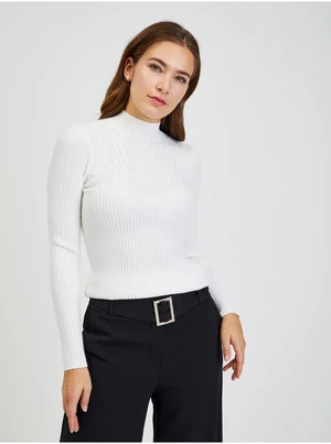 White women's ribbed sweater ORSAY - Ladies