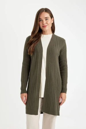 DEFACTO Regular Fit Basic Plain Knit Tunic Cardigan