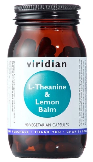 VIRIDIAN L-Theanine & Lemon Balm 90 kapslí