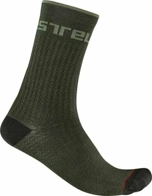 Castelli Distanza 20 Sock Military Green S/M Calcetines de ciclismo