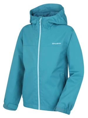 Children's hardshell jacket HUSKY Nelory K faded turquoise