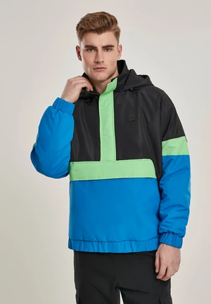 3-Tone Neon Mix Pull Over Jacket Black/Cobalt Blue