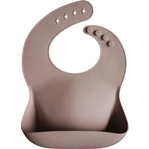 Mushie Silicone Baby Bib podbradníček Warm Taupe 1 ks