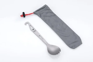 Titanový spork s otvírákem na lahve Opener Keith® (Barva: Stříbrná)